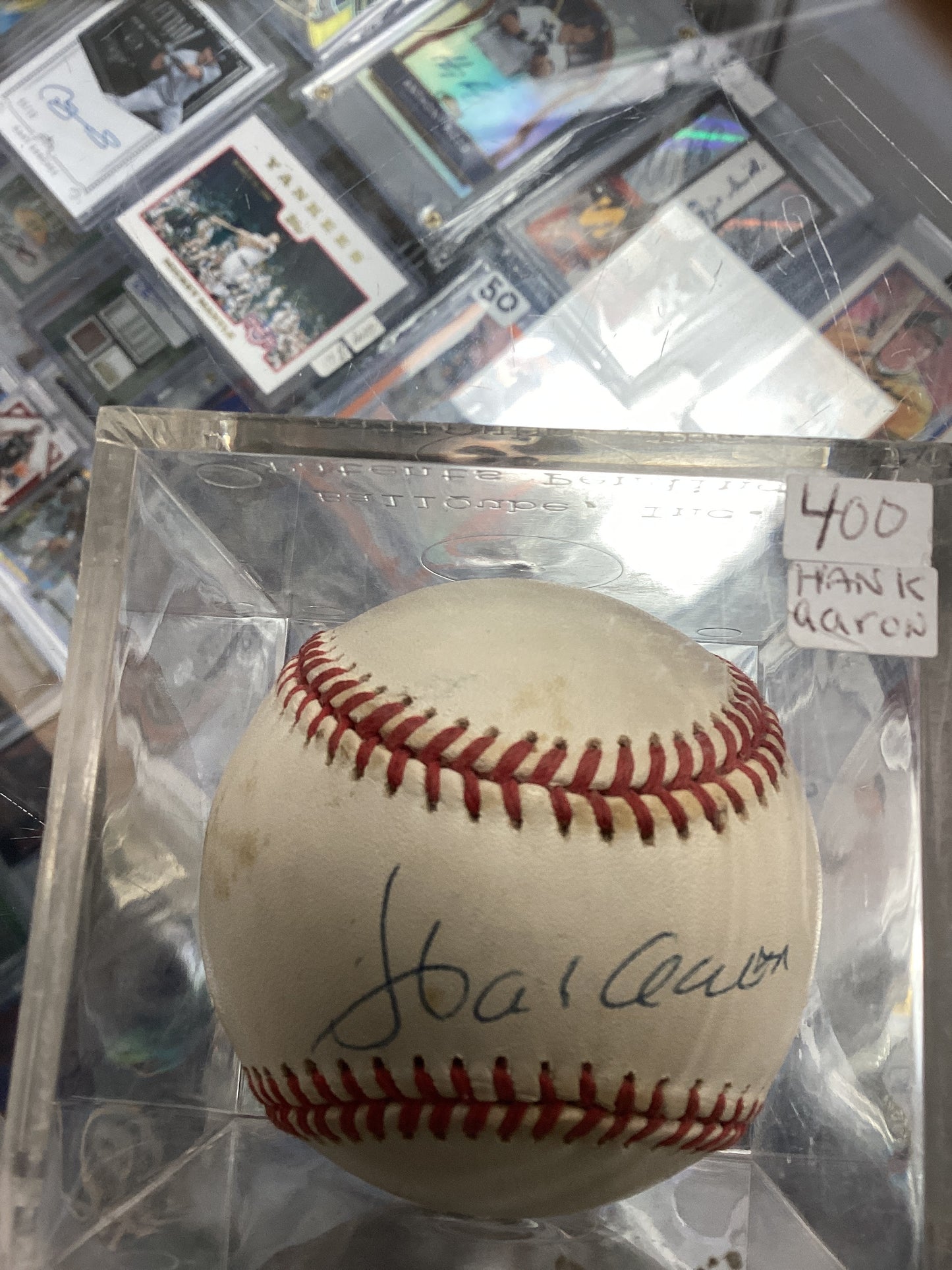 SIGNEED BASEBALL HANK AARON