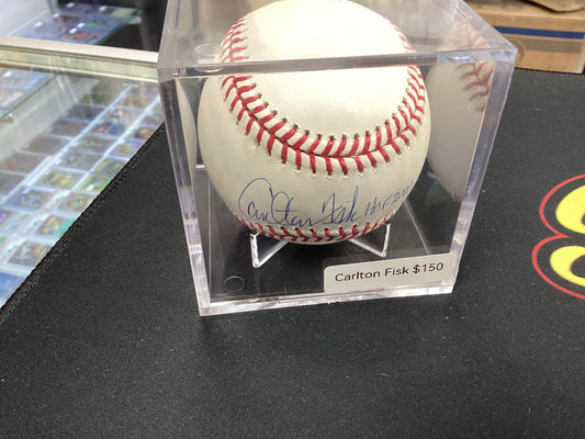 Carlton Fisher signed baseball